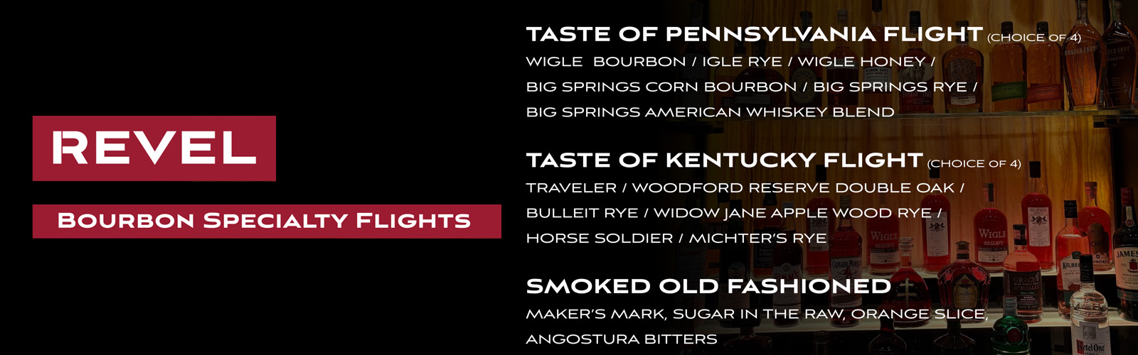 Revel Bourbon Flights