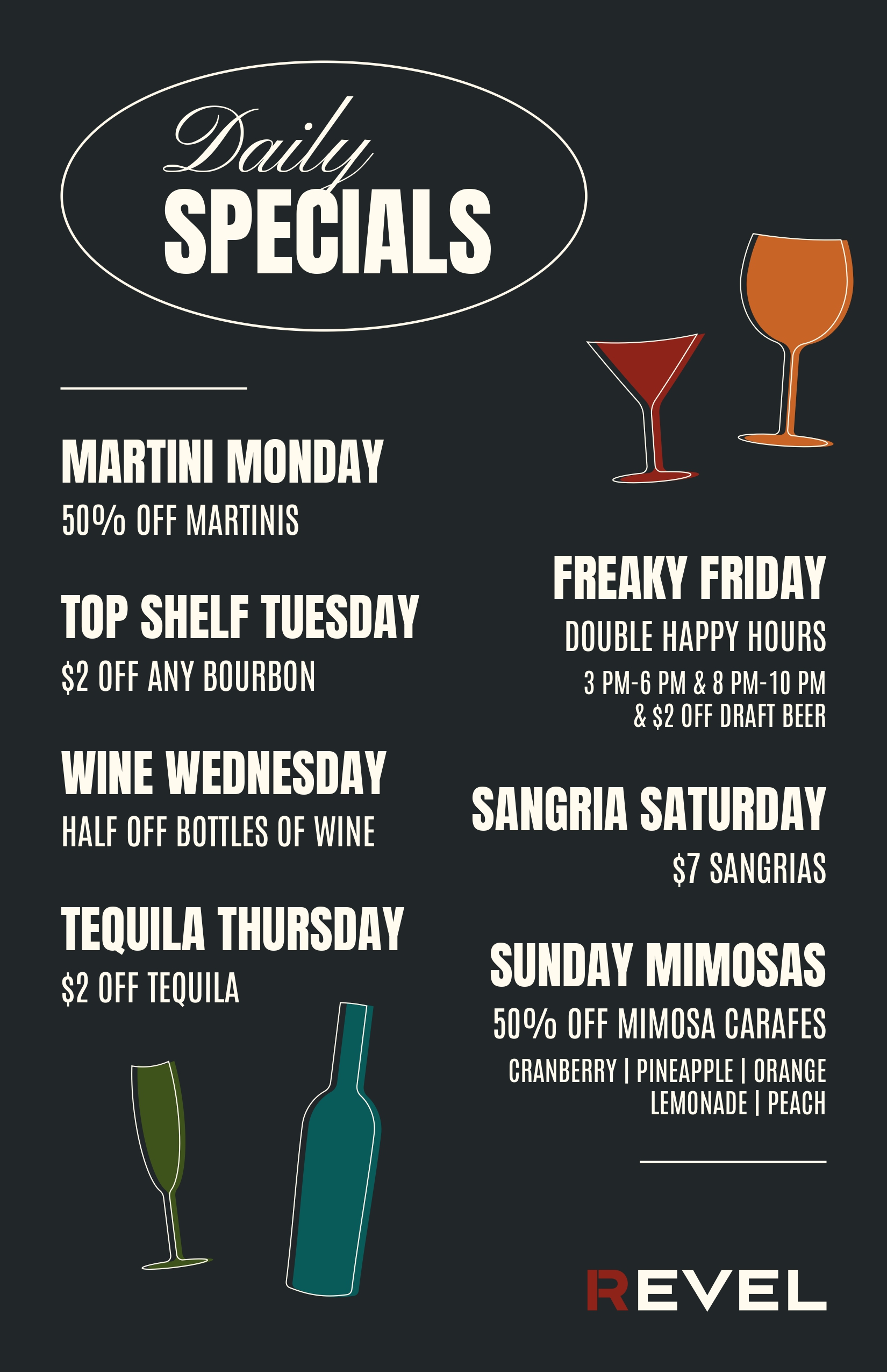 Revel Daily Happy Hour Graphic